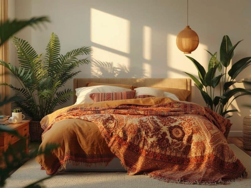Indoor garden in a bedroom